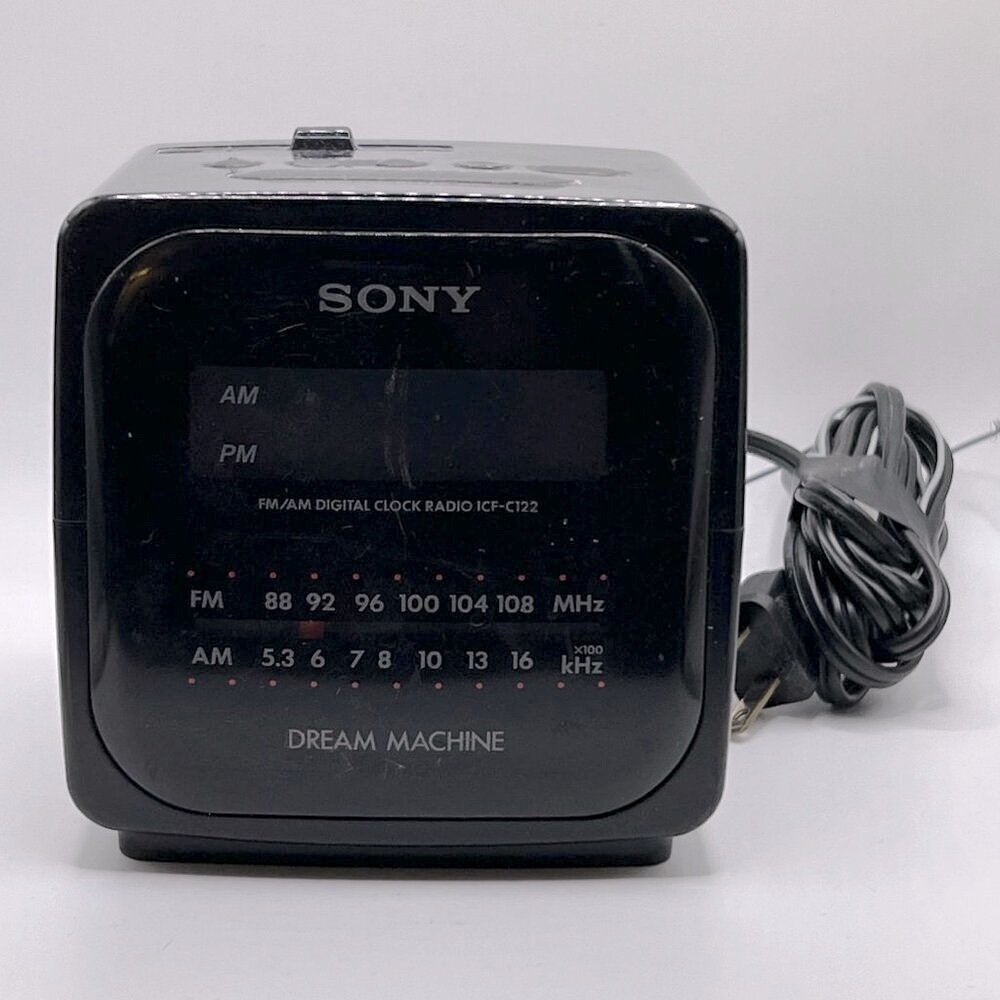Vintage Sony cube dream machine clock radio